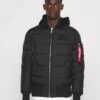 Alpha Industries BACK PRINT PUFFER - Winterjacke - Black