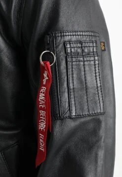 Alpha Industries Lederjacke - Black -Alpha Industries c45e359ca7b2425a8ed698f55dad9016