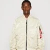Alpha Industries MA-1 PUCKERED - Bomberjacke - Vintage White