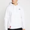 Alpha Industries BASIC HOODY SMALL LOGO - Kapuzenpullover - White