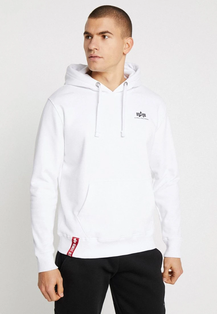 Alpha Industries BASIC HOODY SMALL LOGO - Kapuzenpullover - White 1 Alpha Industries BASIC HOODY SMALL LOGO - Kapuzenpullover - White