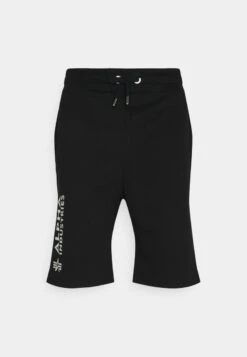 Alpha Industries BASIC FOIL PRINT - Jogginghose - Black/metal Silver -Alpha Industries d2443b515f83479ab39ee5f61581980f 1