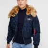 Alpha Industries HOODED CUSTOM - Winterjacke - Rep Blue