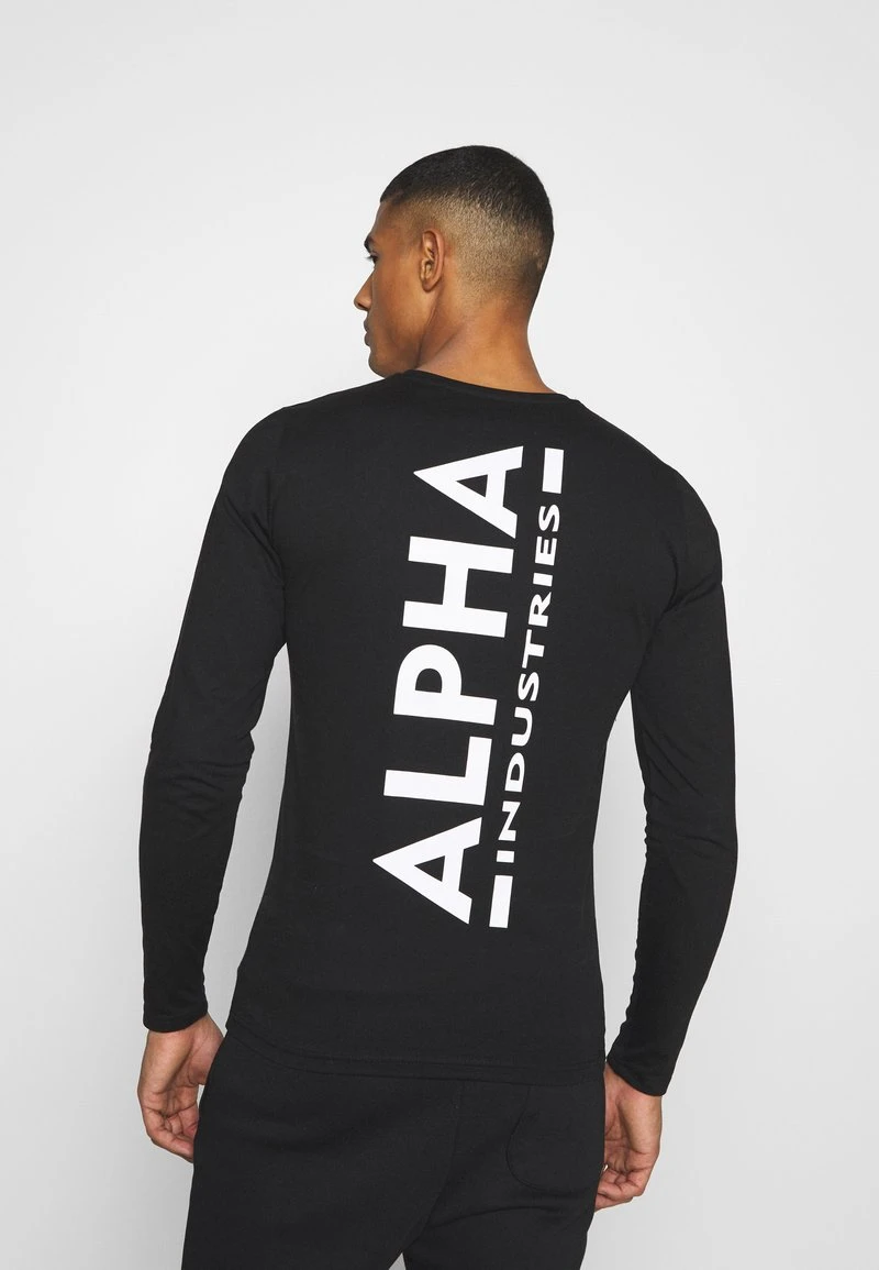 Alpha Industries BACK PRINT HEAVY LS - Langarmshirt - Black 3 Alpha Industries BACK PRINT HEAVY LS - Langarmshirt - Black – Bild 3