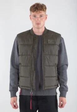 Alpha Industries LW - Weste - Dark Olive -Alpha Industries ea8c69fcd5ce4912b376e56851f8b62e