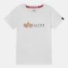 Alpha Industries LABEL KIDS TEENS UNISEX - T-Shirt Print - White