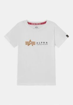 Alpha Industries LABEL KIDS TEENS UNISEX - T-Shirt Print - White