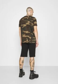 Alpha Industries BASIC FOIL PRINT - Jogginghose - Black/yellow Gold -Alpha Industries f7c6e77a2a7e4e09a1556263ce758f54