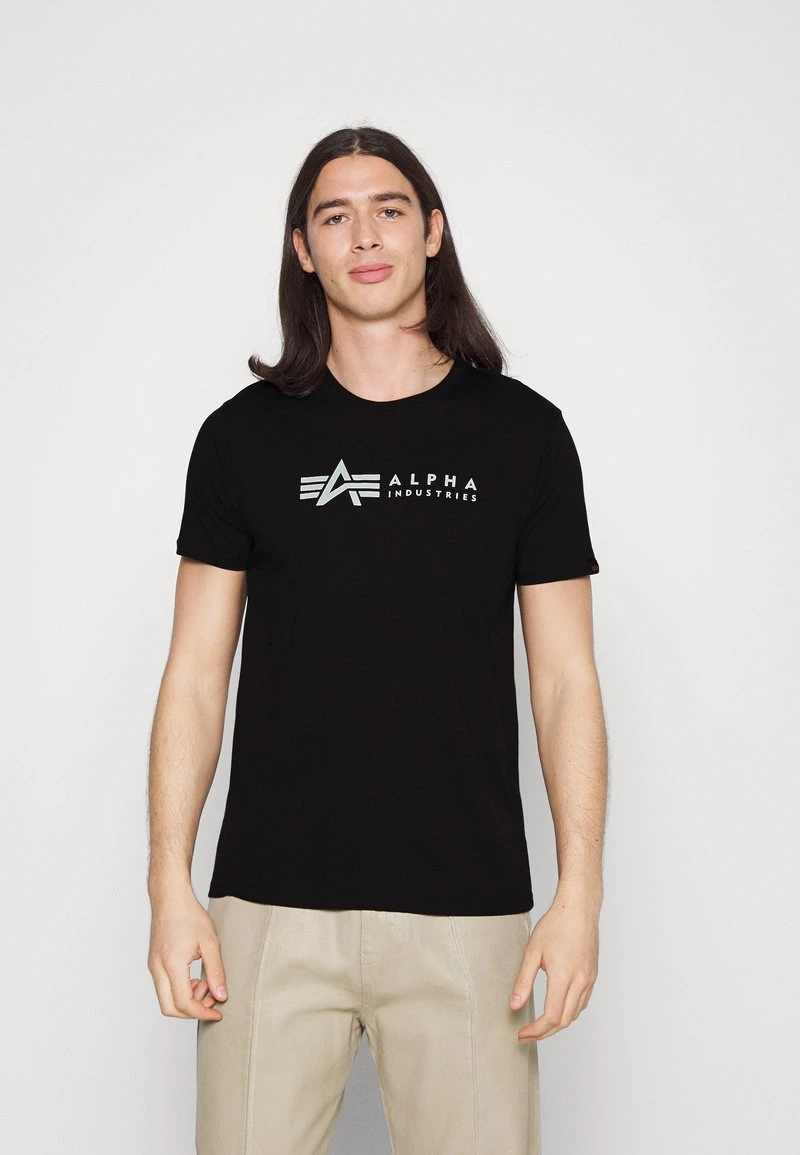Alpha Industries LABEL 2 PACK - T-Shirt Print - Black/white 4 Alpha Industries LABEL 2 PACK - T-Shirt Print - Black/white – Bild 4
