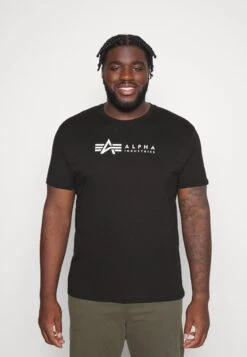 Alpha Industries PLUS ALPHA LABEL 2 PACK - T-Shirt Print - Black/white -Alpha Industries fd2bf924a6a0466cb0abe7ee7ac5e548